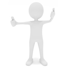 3D Männchen mit Daumen nach oben