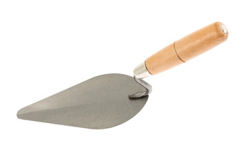 lute trowel on white background