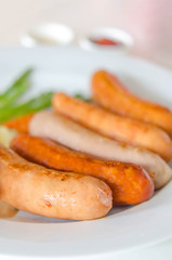 mixed  sausage  on dish