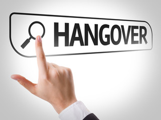 Hangover written in search bar on virtual screen