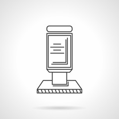 Citylight black line vector icon