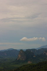 Bird eyes view of Krabi Thailand