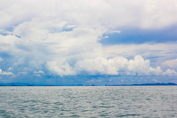 Blue sky and cloud, seascape