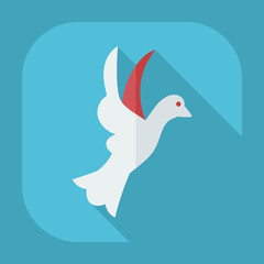 Flat modern design with shadow icons dove