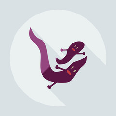 Flat modern design with shadow icons turd, faeces