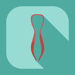 Flat modern design with shadow icons parts hookah