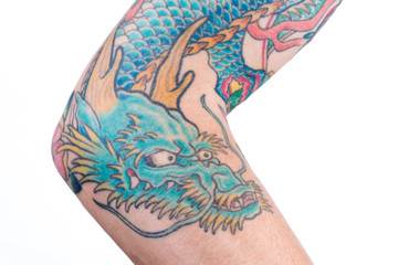 Blue Dragon Tattoo on Arm