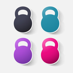 Paper clipped sticker: weight