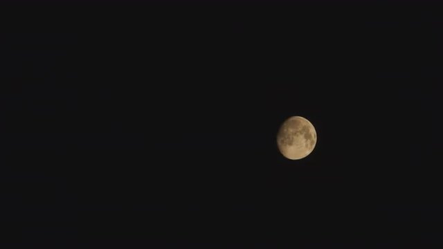 Full moon at night. 4k