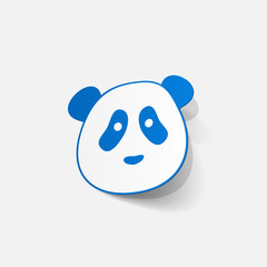 paper sticker: panda bear © chorniy10