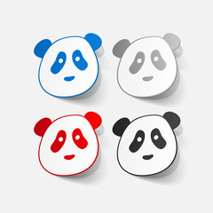 paper sticker: panda bear © chorniy10