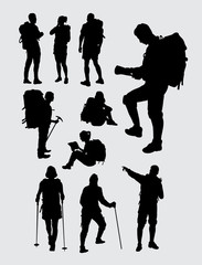 Hiker silhouettes