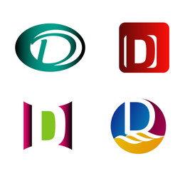 letter D logo template. Abstract icon
