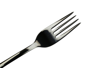 Silver Fork isolated on white.