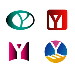 Letter y logo icon design template elements
