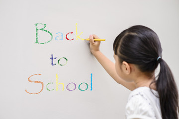 Kid write on wall