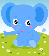 Cute baby elephant