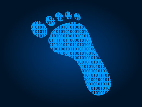 Digital footprint / foot print flat icon for apps and websites