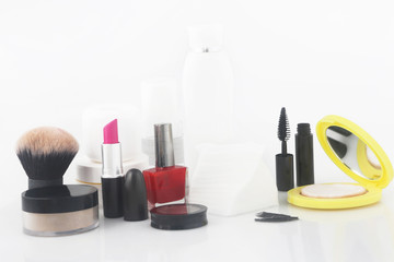 Set of make up and cosmetic products 