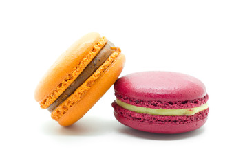 French colorful macarons.