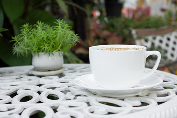 Cappuccino coffee cup.