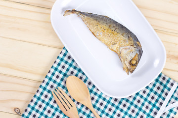 Fried mackerel food fresh