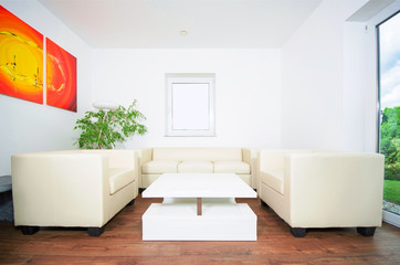 Wohnzimmer mit moderner Sitzecke