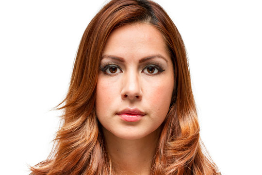 Hispanic female facial expression