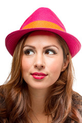 Fashionable Female in Fedora Hat