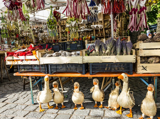 Bavarian souvenirs on Viktualienmarkt, market, Munich