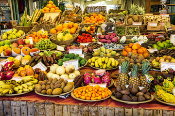 Exotic fruits on market