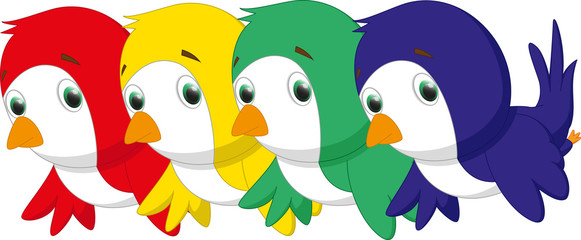 funy cartoon bird