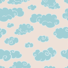 Cloudy seamless pattern