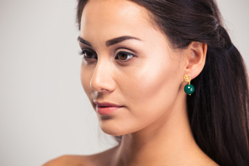 Fototapeta premium Woman with fresh skin looking away