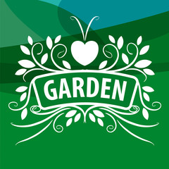 vector logo from plants ornament with heart