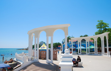 Beach in Evpatoria(Yevpatoriya). Crimea