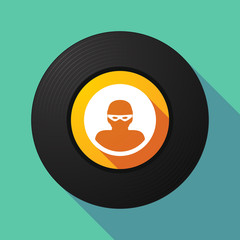 Vinyl record with a thief