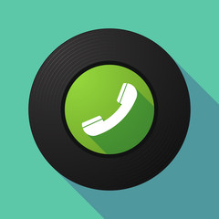 Vinyl record with a phone