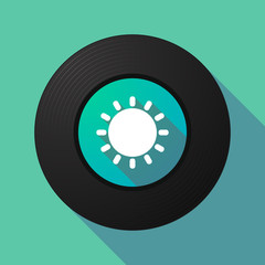 Vinyl record with a sun