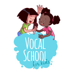 Logo template for vocal school.