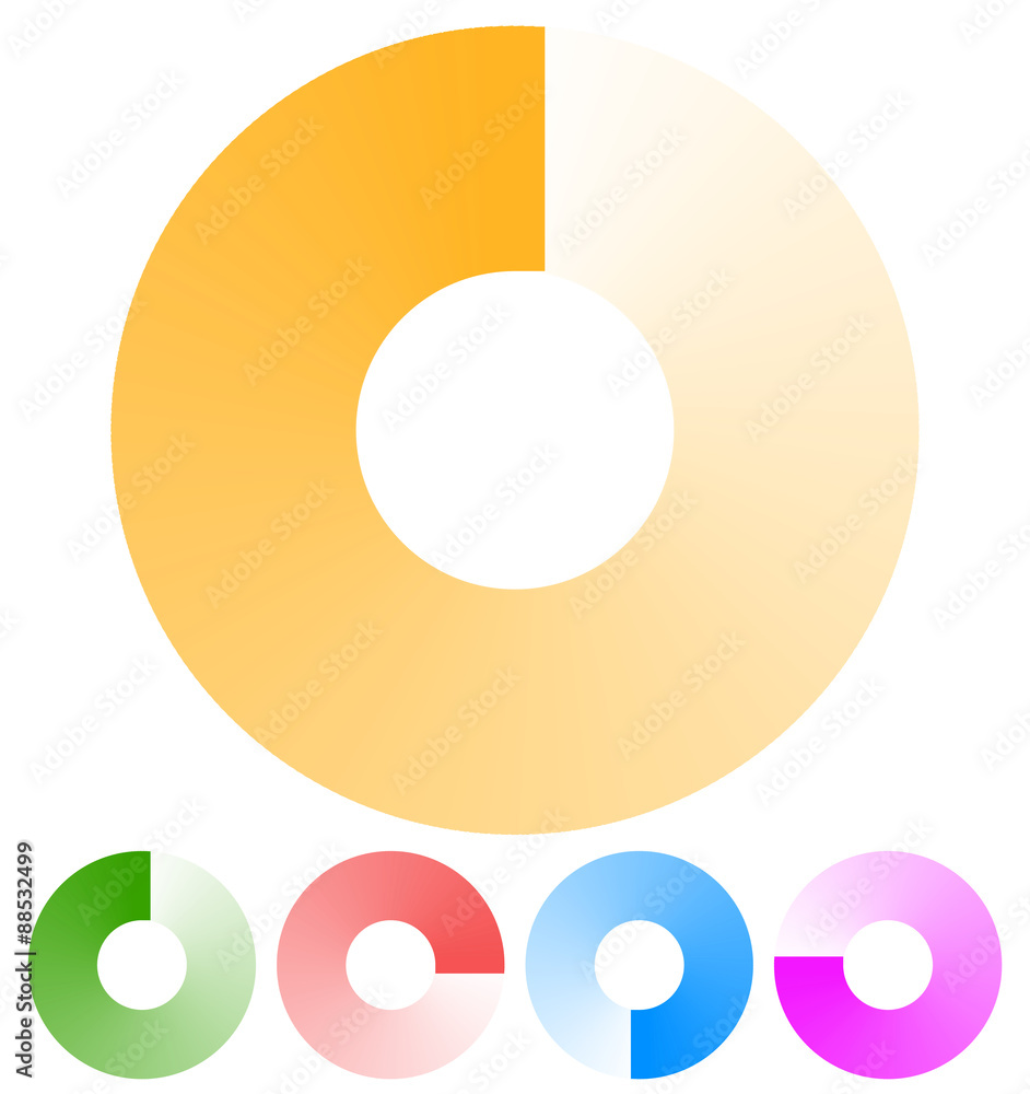 Fototapete circular preloader, buffer shapes. colorful progress indicator i