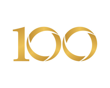 golden ring logo number 100