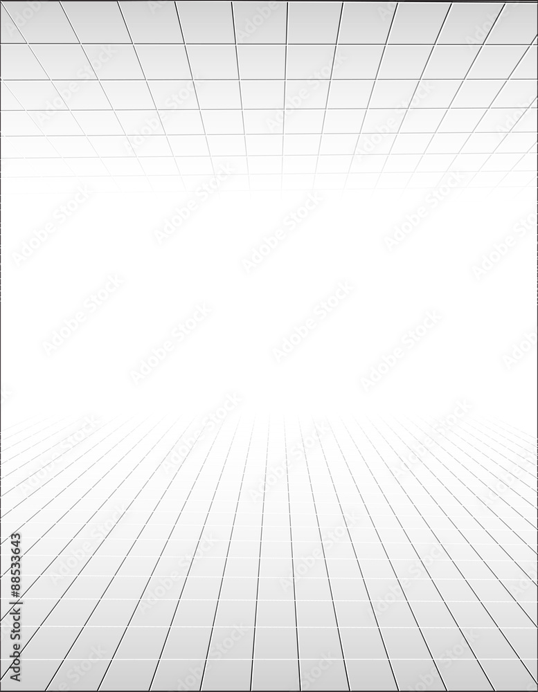 Wall mural Abstract background with a perspective grid.