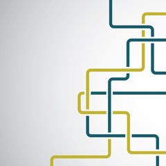 Colorful curly lines