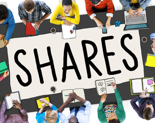 Shares Sharing Help Give Dividend Concept