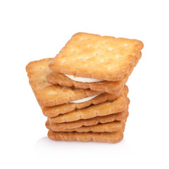 Cracker on white background