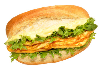 Egg Omelette Filled Sandwich Roll