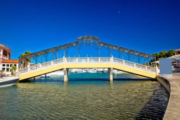 Adriatic town of Rogoznica iron bridge
