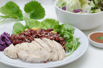 rice steamed with chicken soup