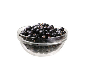 white currants in a glass view